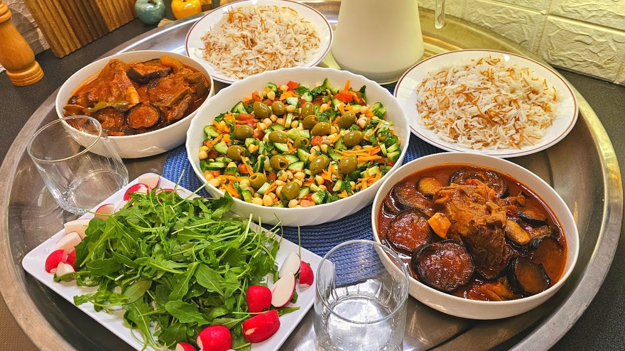 مرقة باذنجان عراقية صحية 🍆القلي الصح للباذنجان بالقلاية الهوائية + تمن أبيض بالشعرية | طعم ولا أطيب!