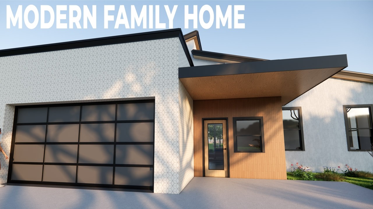 Modern House Design | 2 Bedroom Home with 2 Car Garage (13.5m x 15.5m)