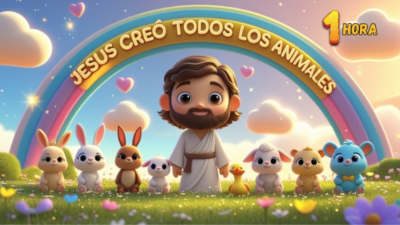 Canciones Cristianas para Niños🎶1Hora  de Alabanzas Infantiles, Música de Jesús y Canciones Bíblicas