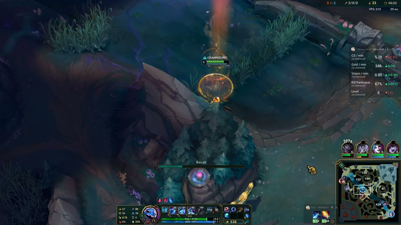 Smurfing as CHALLENGER Fizz in Diamond &ndash; Insane One Shots!
