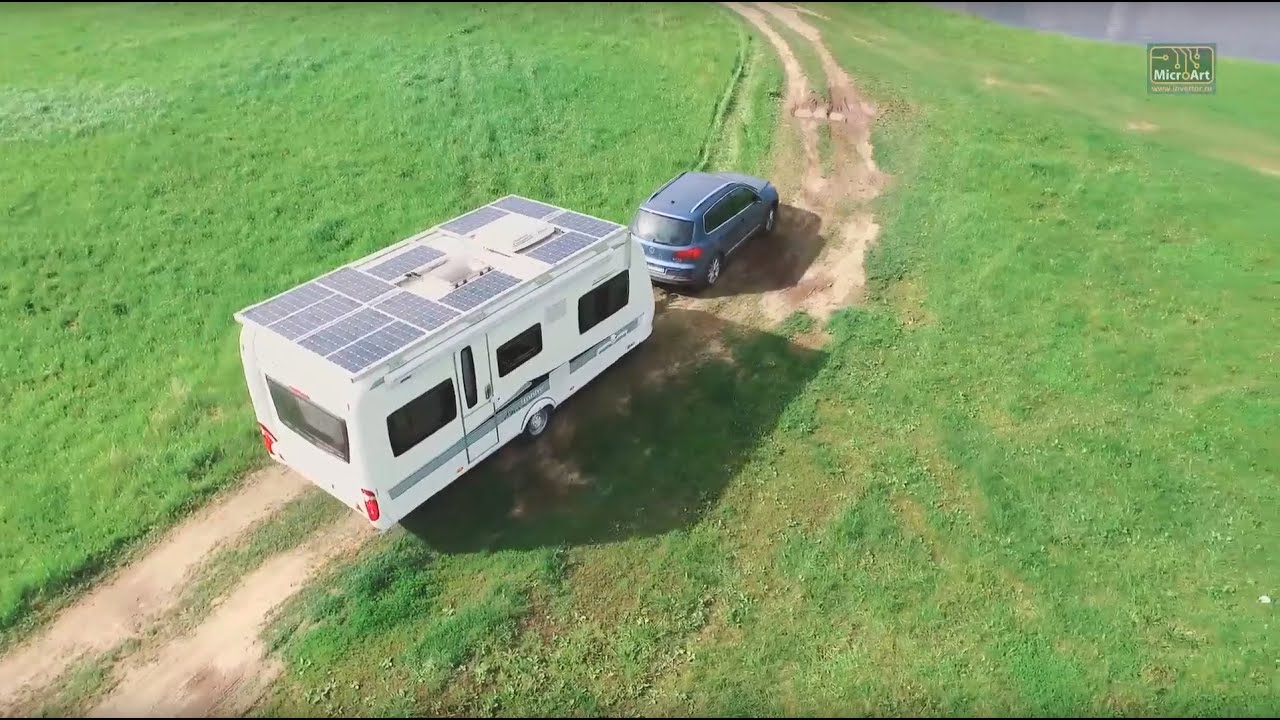 Солнечные батареи. На доме на колесах! www.invertor.ru