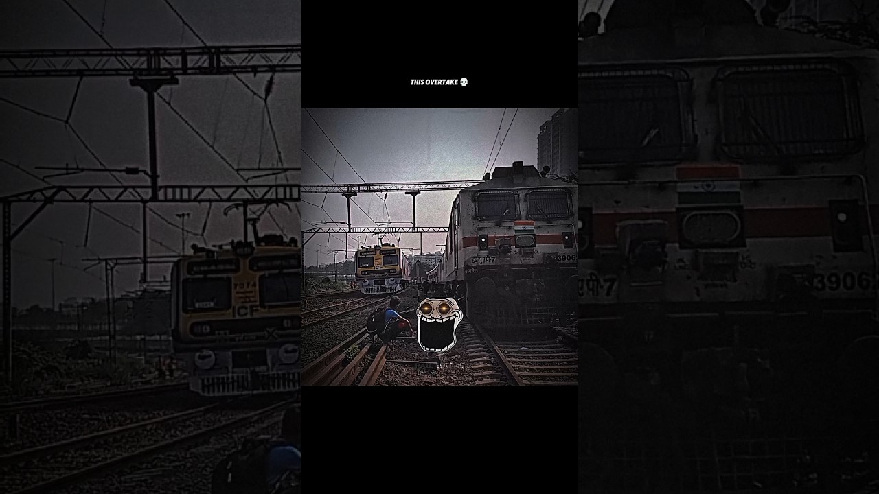 Why ? Trains late resion 🗿 this overtake 💀 #bhartiyarailwayedit #viralvideo #troll #shorts