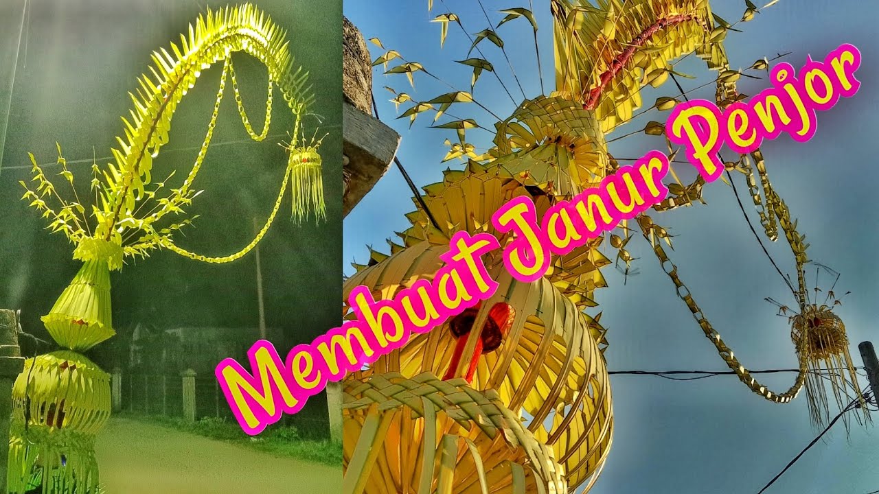 Cara membuat janur penjor yang paling mudah