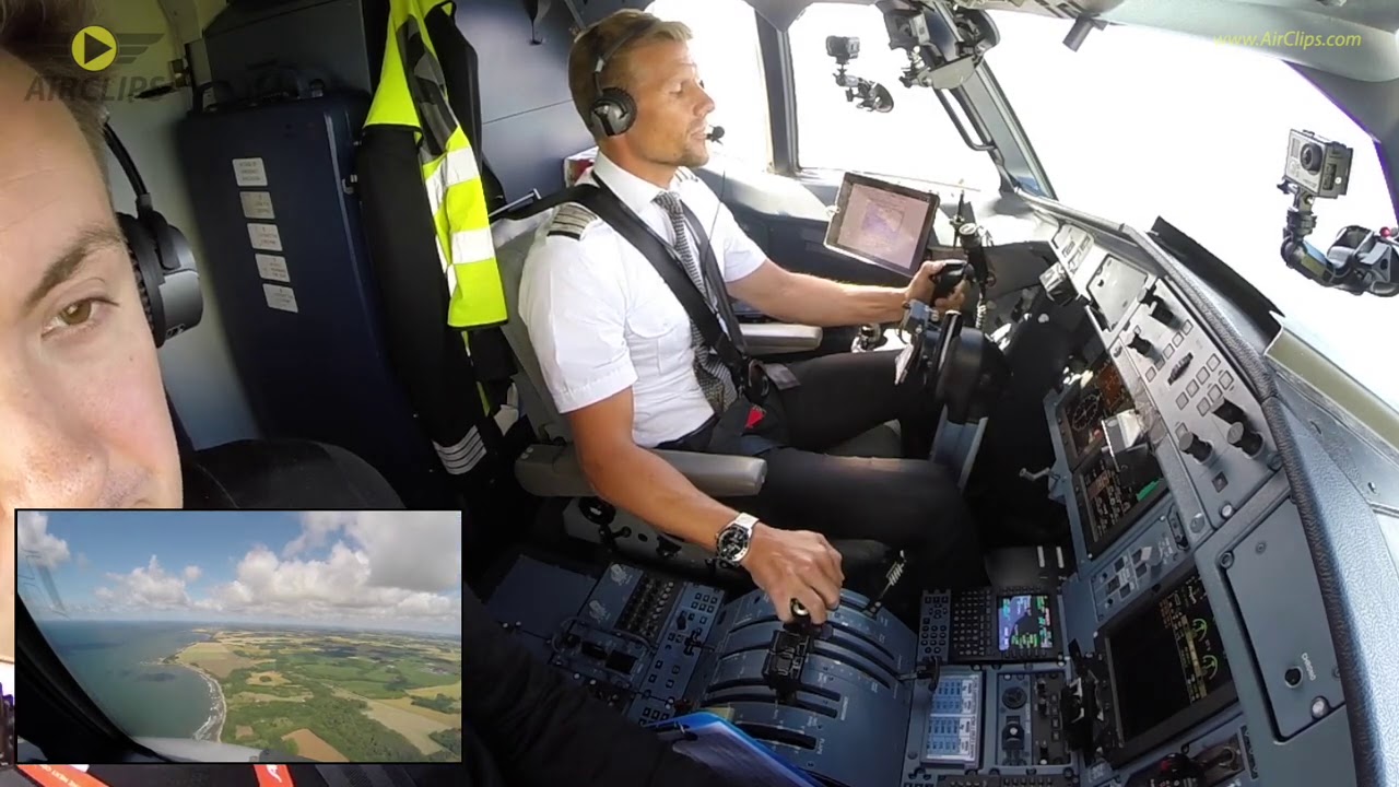 Brand new DAT ATR 72-600 Cockpit Landing into Rønne, Bornholm!  [AirClips]