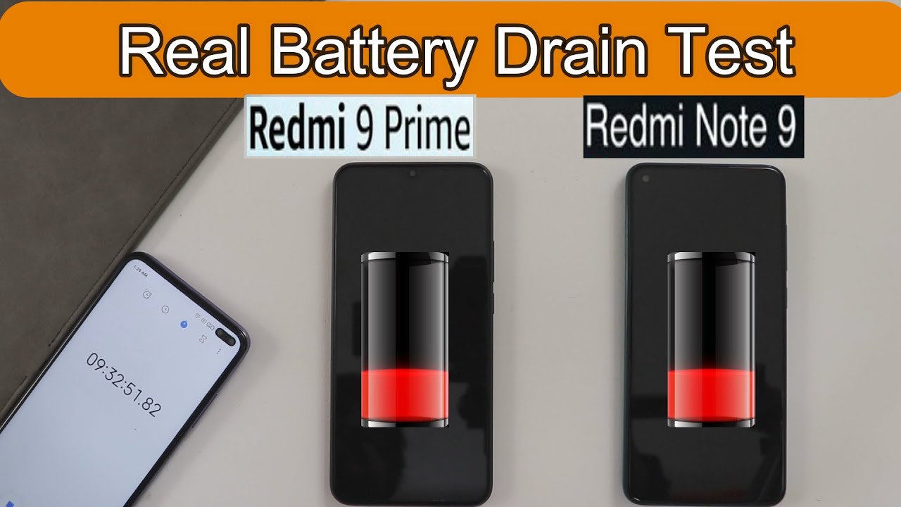 Redmi 9 Prime vs Redmi Note 9 Battery Drain 100% !! MIUI 12 vs MIUI 11 Battery drain Comparision !!