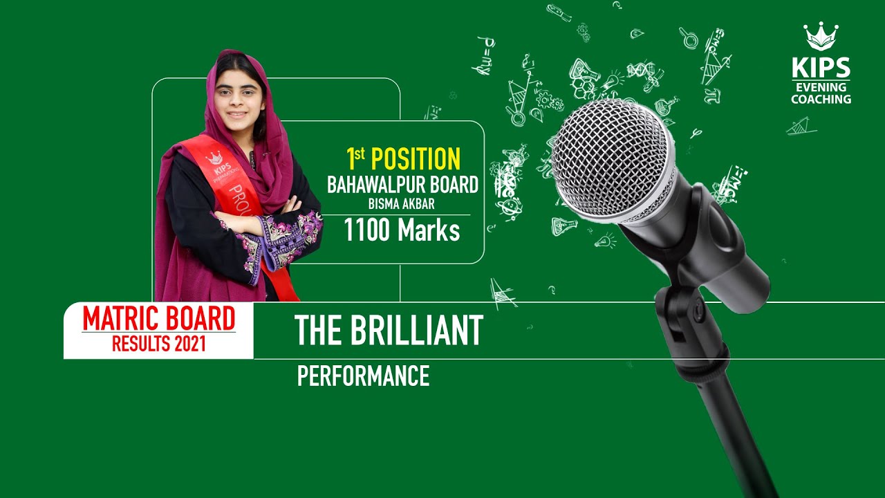 Bisma Akbar | 1st Position in Matric Results 2021 | KIPS Preparations | Revision & Tests Session