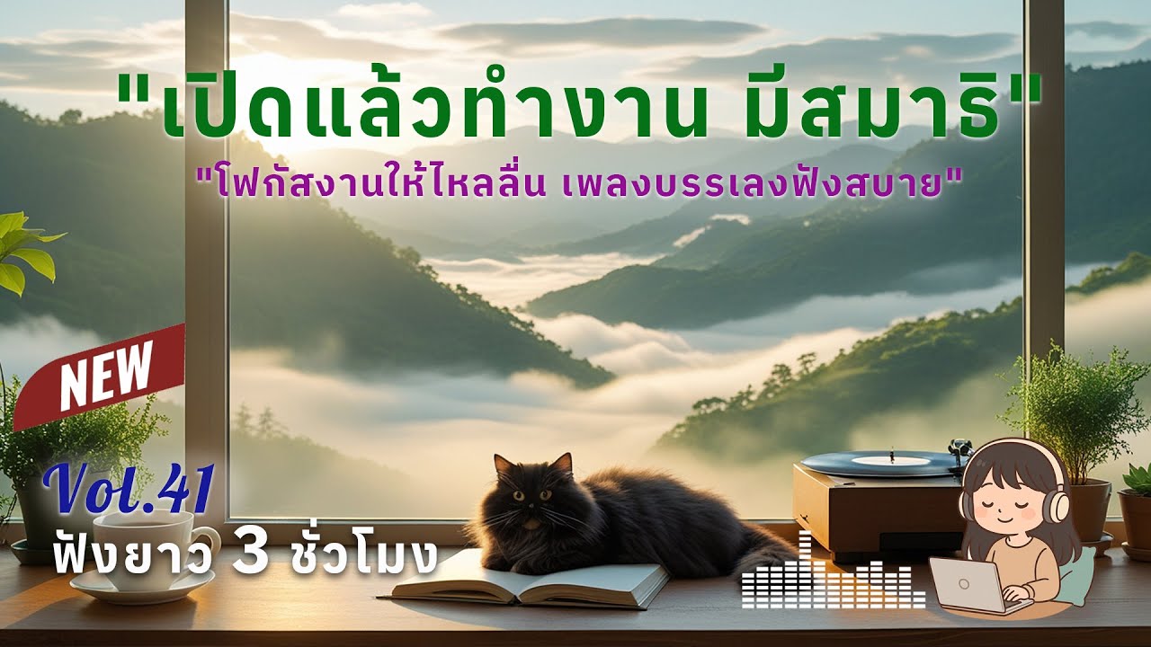 เพลงทำงานยาวๆ 3 ชั่วโมง Vol.41 | ดนตรีบรรเลงผ่อนคลาย โฟกัสตอนทำงาน ฟังสบาย สร้างสมาธิ #เพลงฮิต