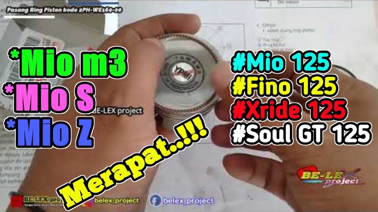 PASANG RING PISTON DENGAN BENAR !! [ MIO M3,Mio S,Mio Z,Xride125,Fino125,Mio 125 & Soul GT 125 ]