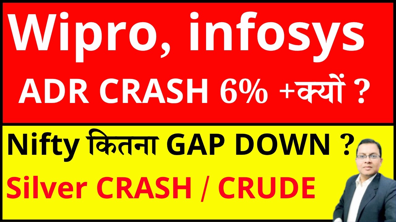 Wipro SHARE CRASH I INFOSYS ADR CRASH REASONS I NIFTY PREDCITION I SILVER & CRUDE CRASH REASONS