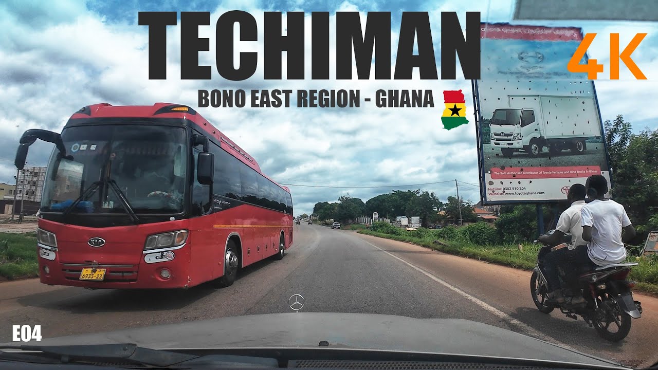 Techiman Drive Tour E04 To Hansua Kuntunso Tadieso & Tanoso in the Bono East Ghana 4K