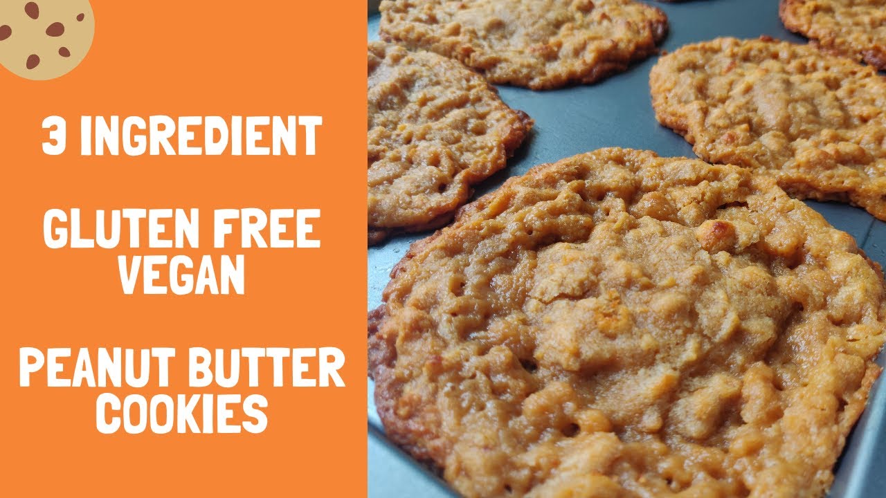 Gluten Free Vegan 3 Ingredient Peanut Butter Cookies + Giveaway Winner!