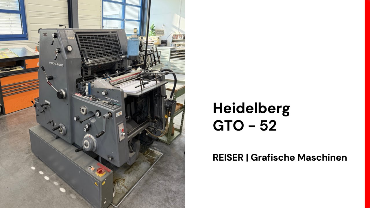 Heidelberg GTO-52 Plus Offset printing machine