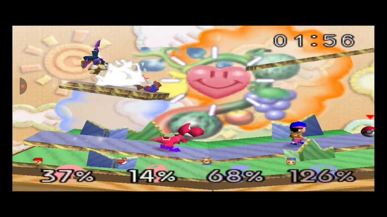 Super Smash Bros 64 Batallas - Equipo Mario y Yoshi