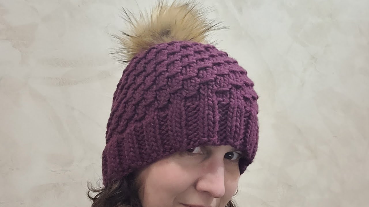 Bonnet bambou décalé homme et femme au tricot