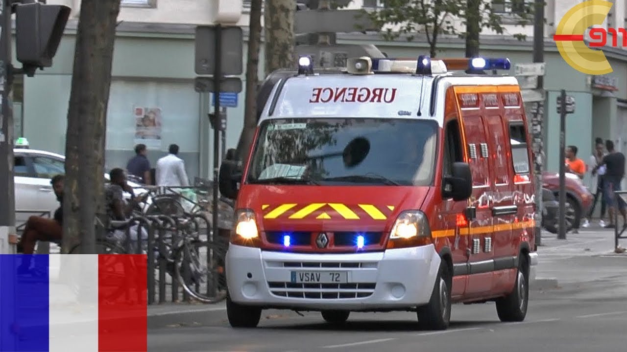 [PARIS] Ambulance Sapeurs Pompiers en urgence | Ambulance of Paris FD responding code 3