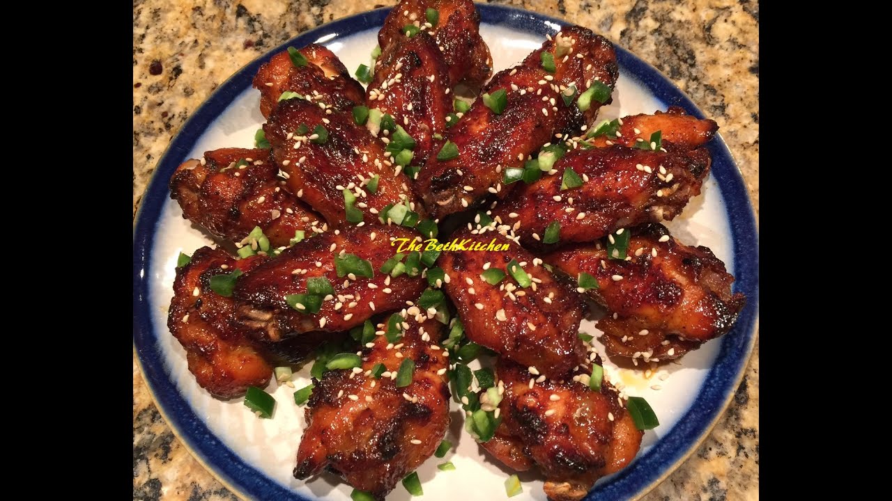EASY Oven Baked Sweet and Spicy Chicken Wings (Canh ga nuong mat ong)