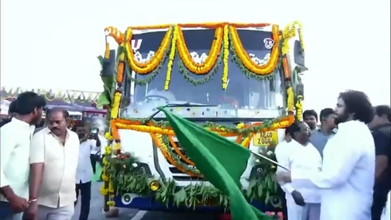 AP Deputy CM Sri K.Pawan Kalyan inaugurated TIRUPATHI to PALANI bus Super Luxury service by APSRTC