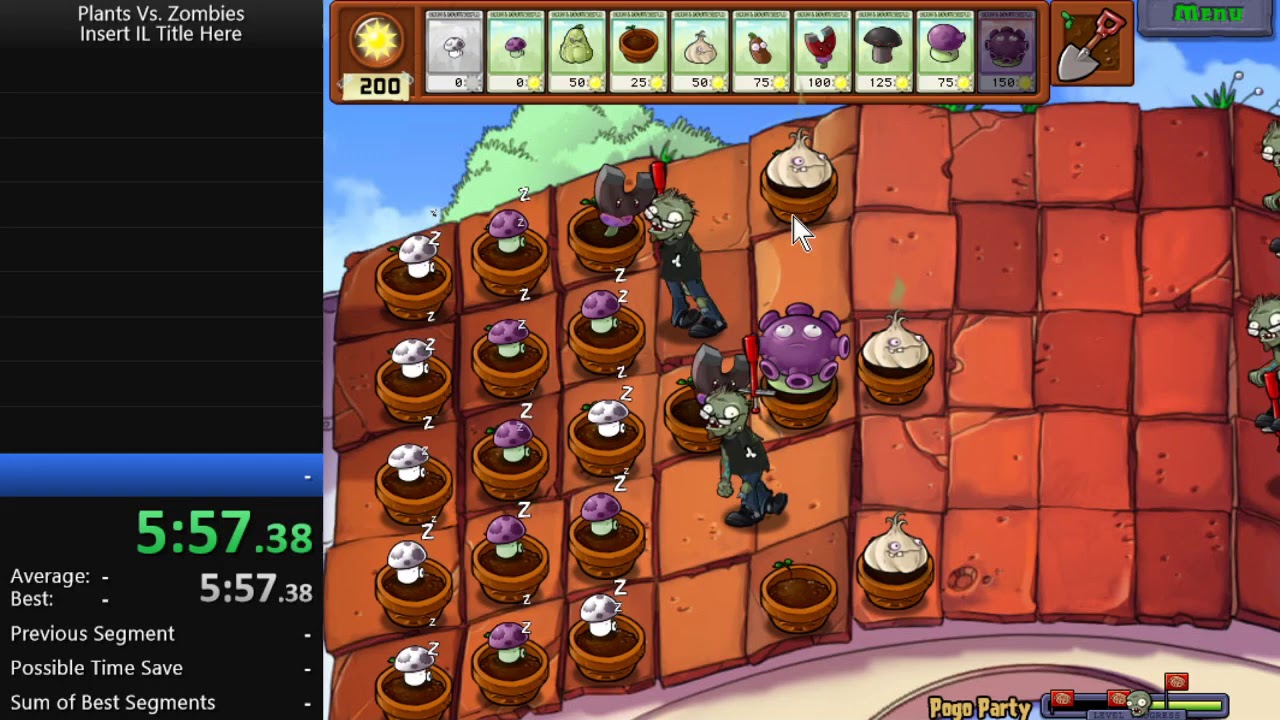 Plants vs Zombies - Pogo Party (No Sun Plants) - 9m59s