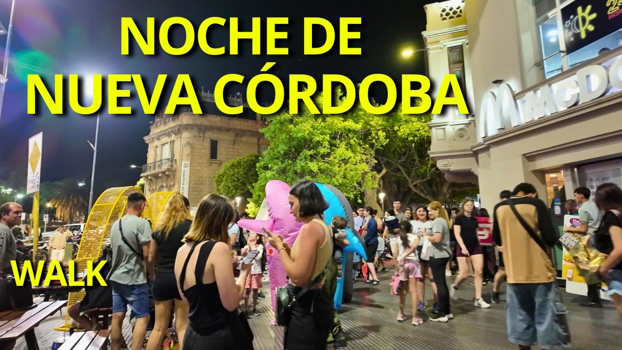 Nueva Córdoba de Noche 🌙 | La zona más vibrante de la ciudad 🇦🇷 | Walking Tour 4K
