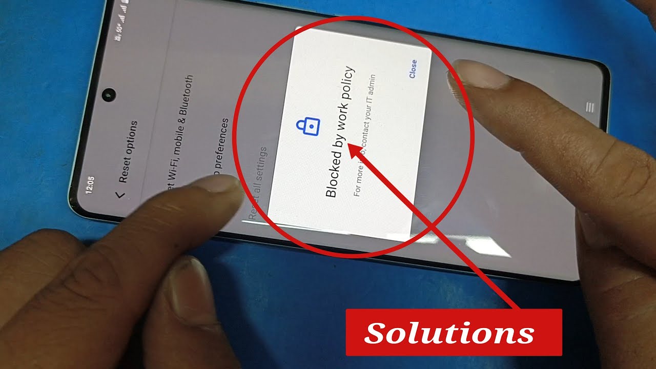 Blocked by work policy Formore info, contact your IT admin