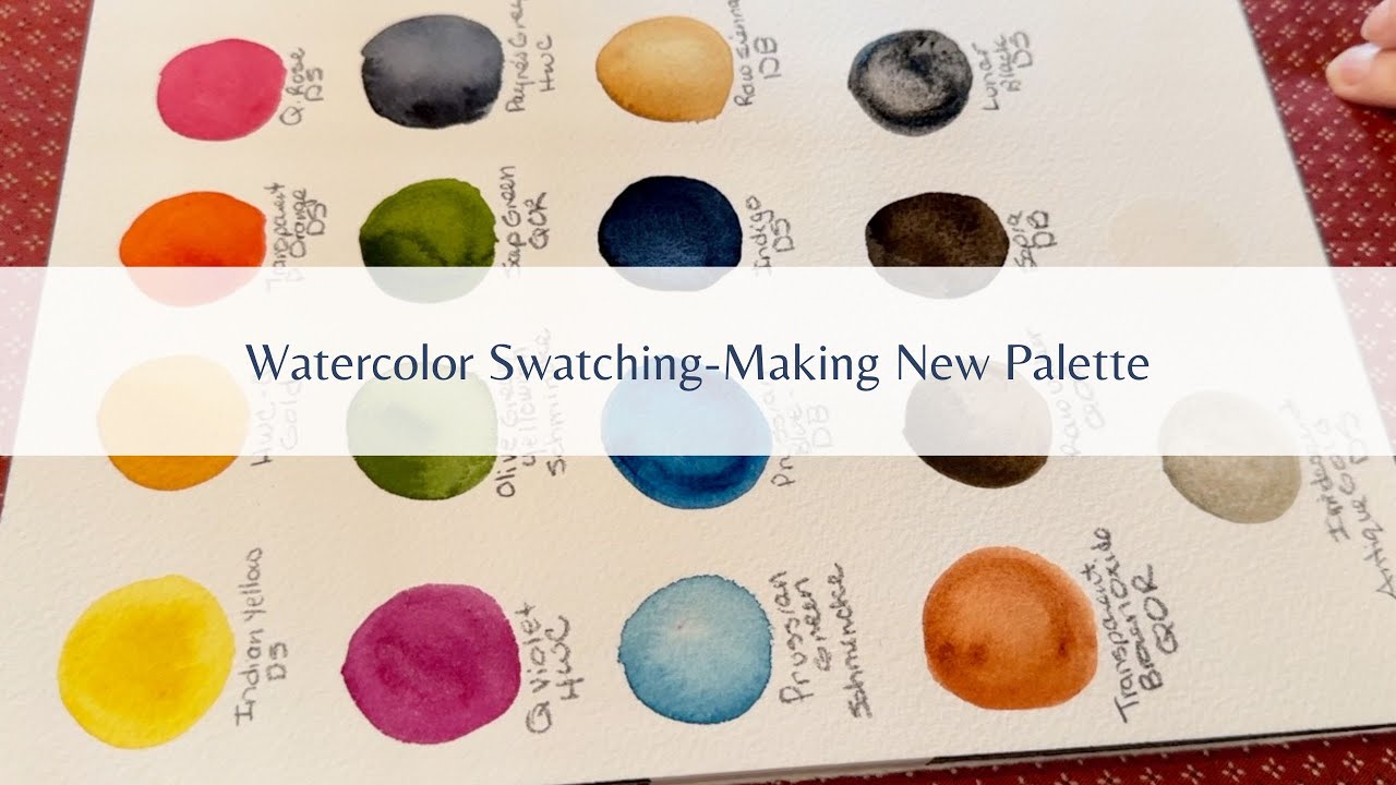 Relax and Swatch Watercolors With Me - Soft Music - New Spring Palette