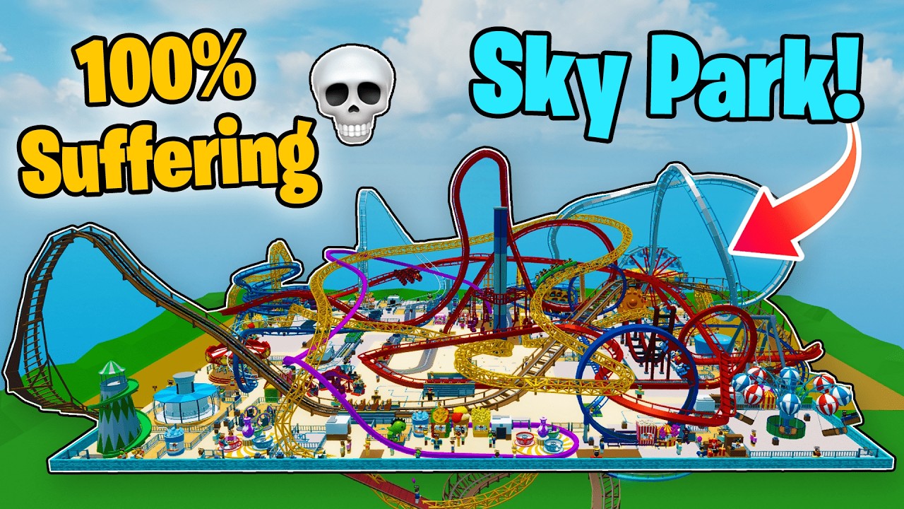 Theme Park Tycoon 2, но мой парк находится в небе!