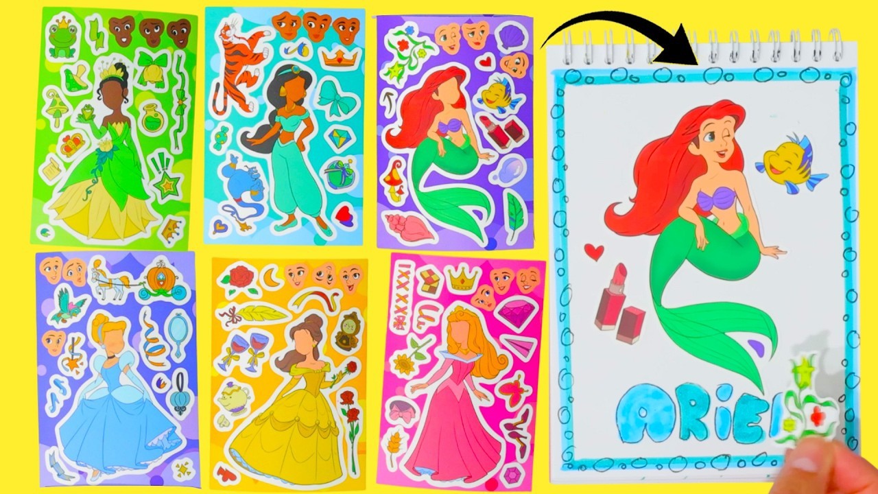 Pegatinas de Caras de Las Princesas de Disney