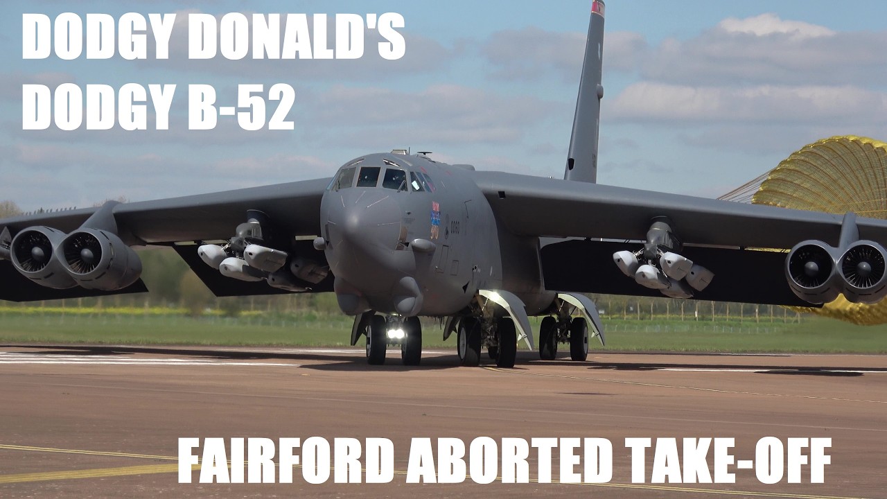 DODGY DONALD'S DODGY B 52 (launch abort) 4K (airshowvision)