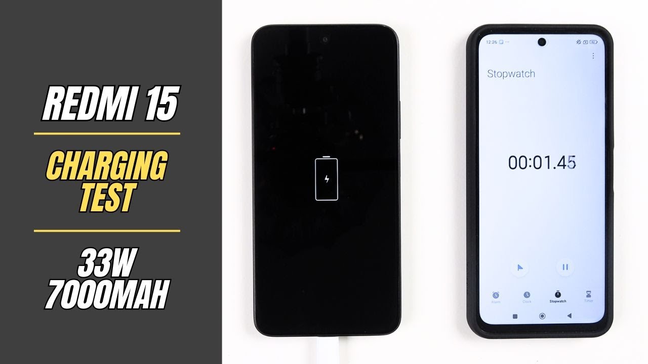 Xiaomi Redmi 15 Battery Charging test 0% to 100% | 33W Charger 7000 mAh