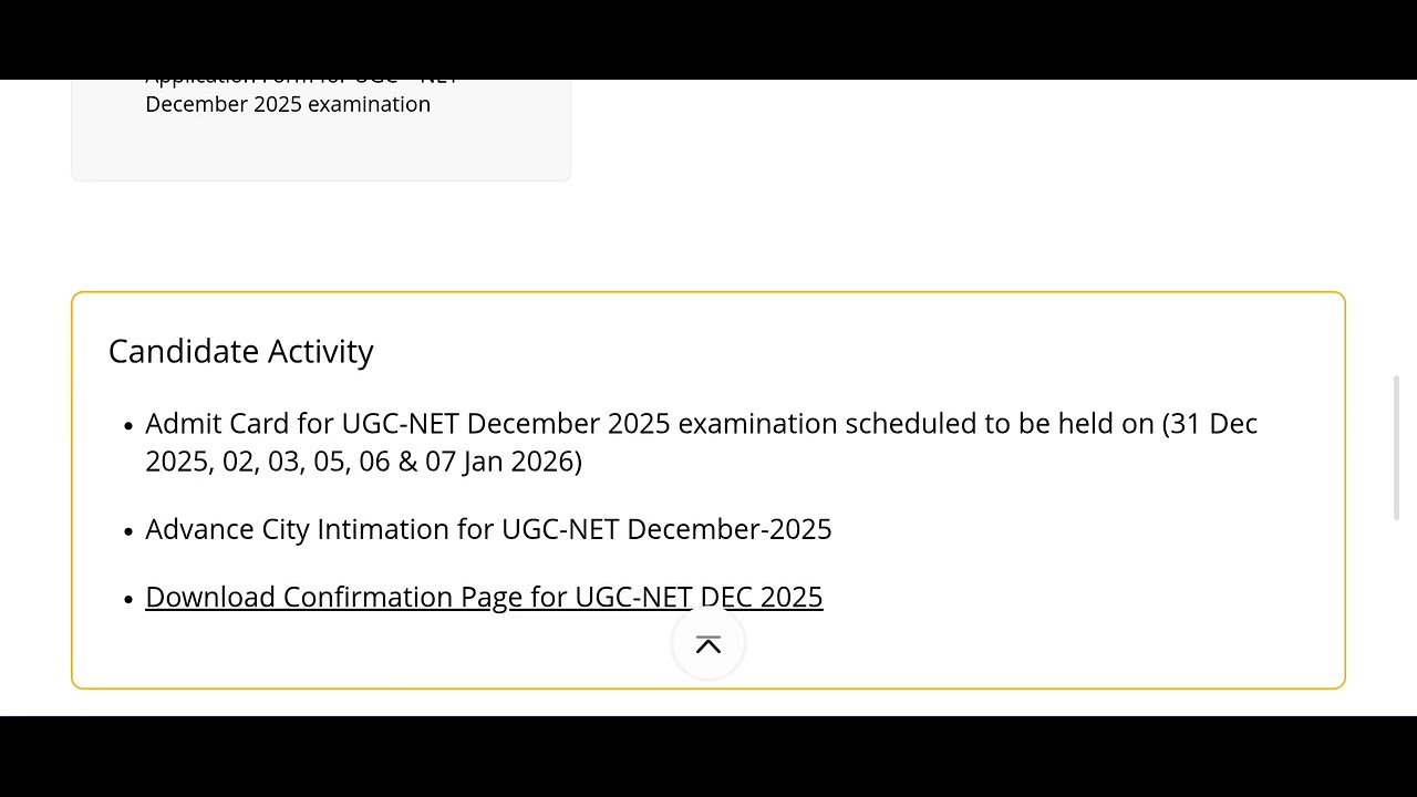Инструкция по загрузке एडमिट-карты UGC NET на декабрь 2025 года.