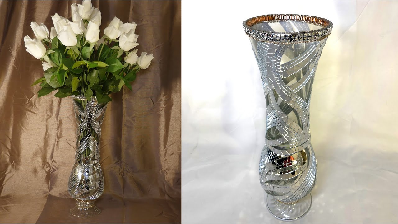 Mirror Mosaic Designer Vase - Temu $12 DIY