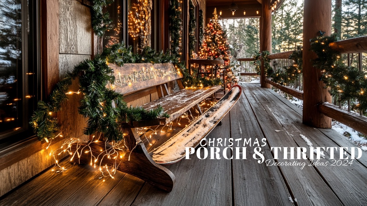 Thrifted Christmas Porch Decor: Budget-Friendly Ideas for a Festive Entryway