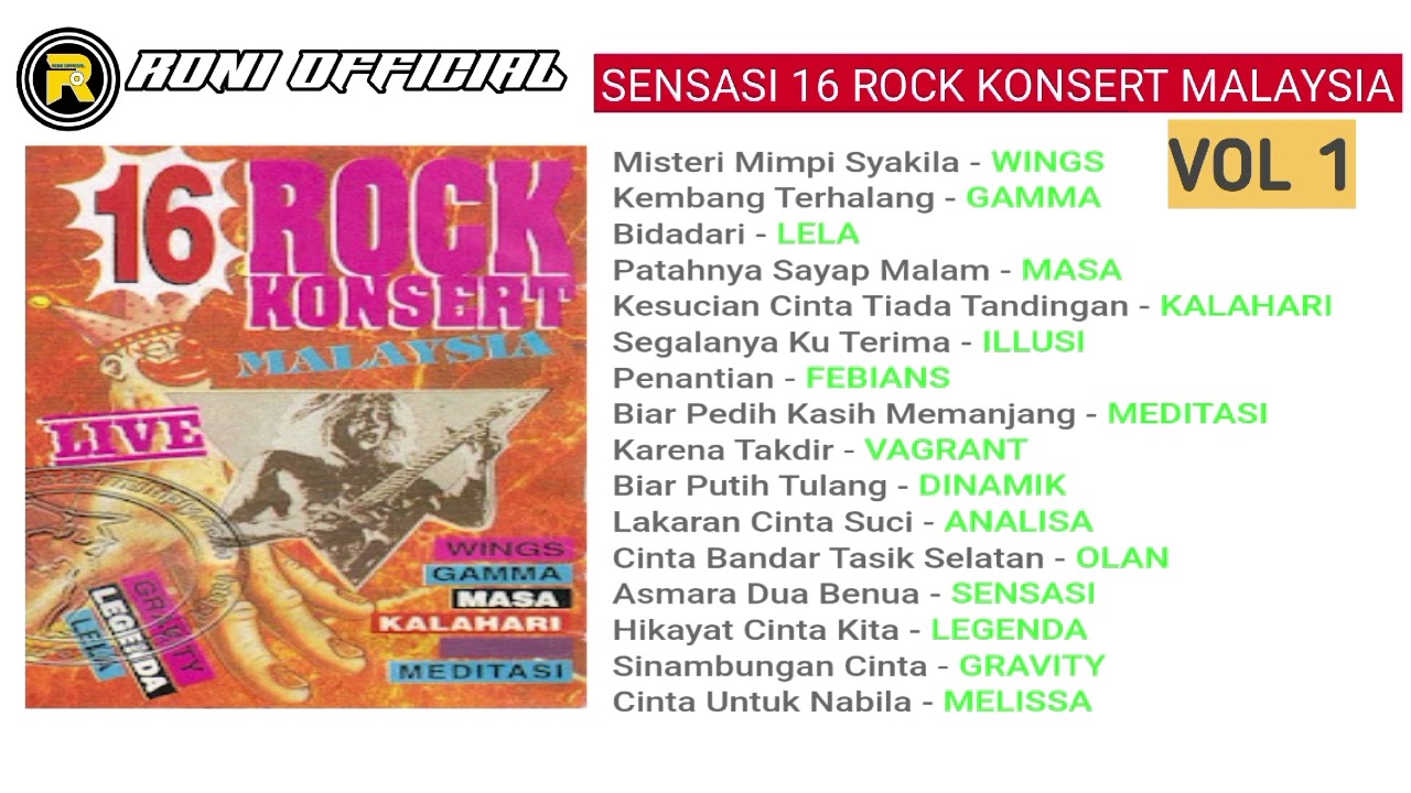 SENSASI 16 ROCK KONSERT MALAYSIA VOL 1