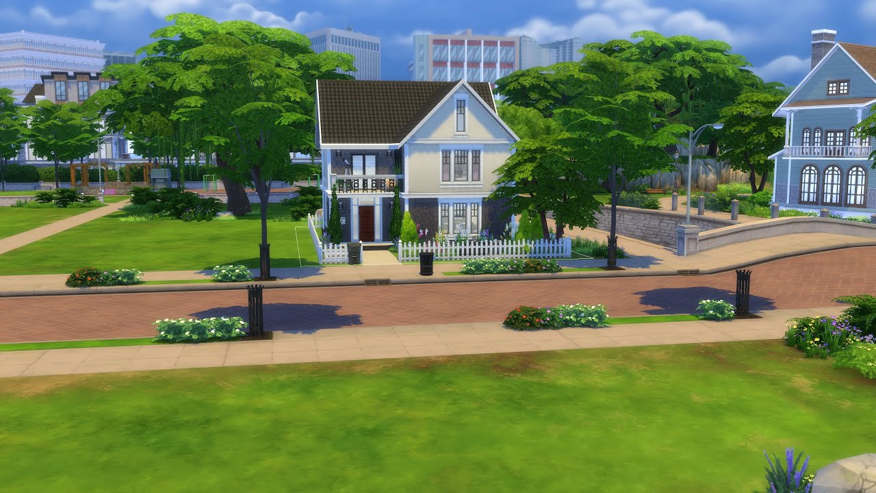 Die Sims 4 - Wir bebauen Newcrest - Kleines Vorstadthaus, # 11 - Garten gestalten u. Feinheiten