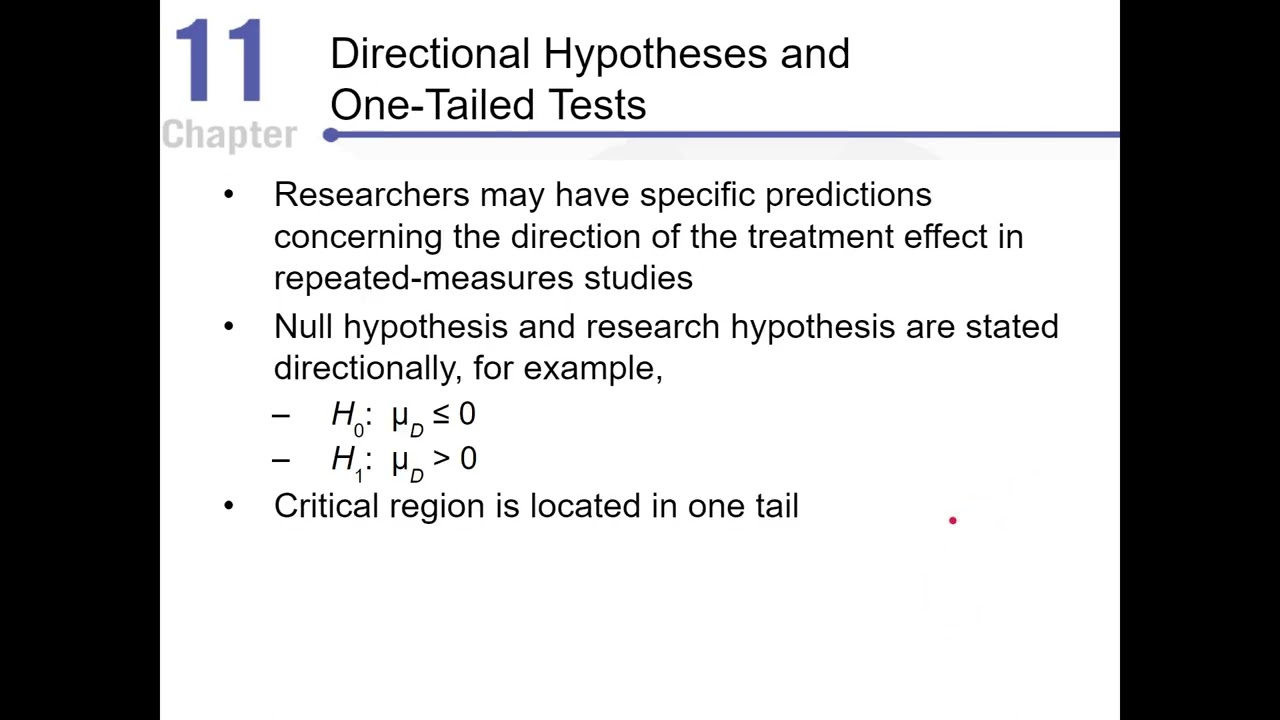 Chapter 11  The t Test for Two Related Samples