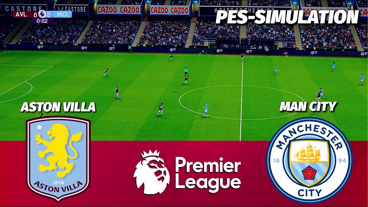 🔴LIVE | Aston Villa vs Manchester City - English premier League 2025/26 | PES 21 Simulation