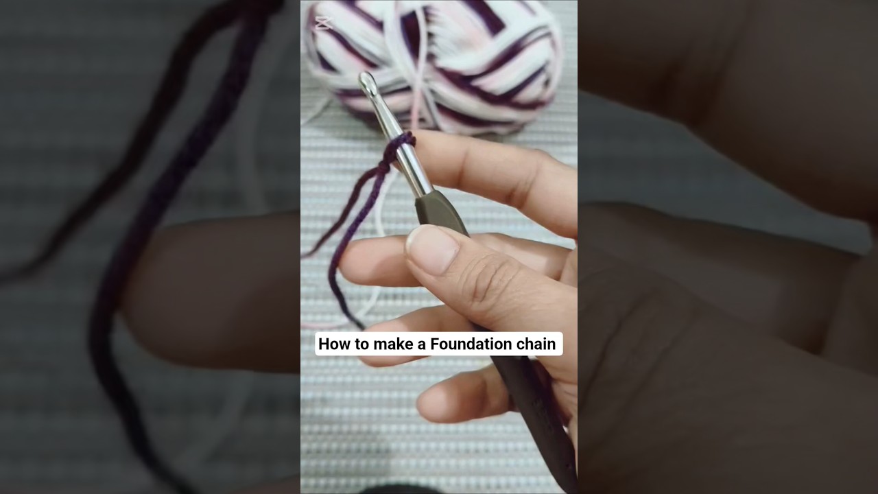 How to make a Foundation Chain ⛓️ Crochet for beginners 