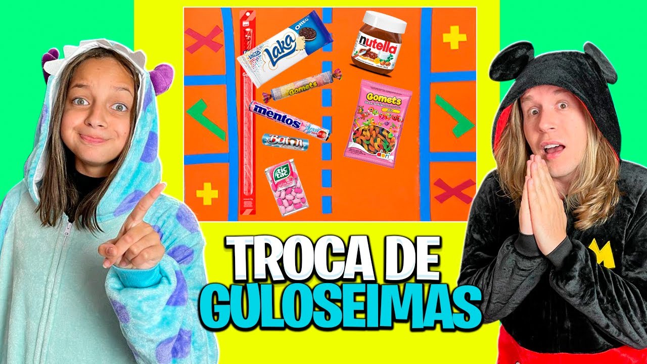 TROCAS DE GULOSEIMAS | TROCANDO GULOSEIMAS | Tio Lucas e Laila Show