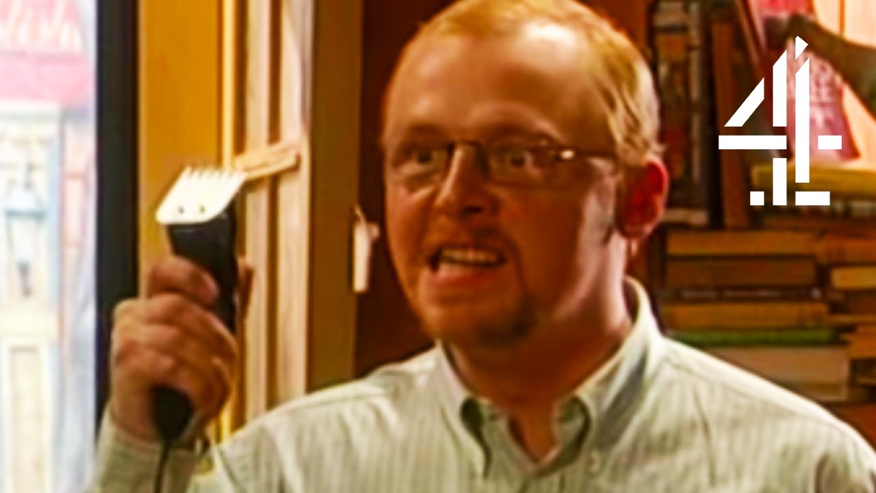 Simon Pegg Tries To Shave Bill Bailey | Black Books