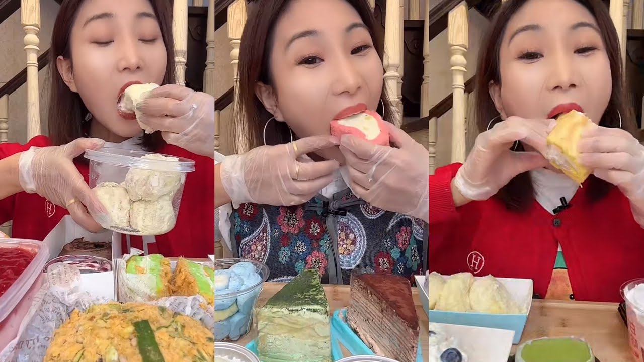 Kwai Dessert ASMR ( mochi, container cake, tiramisu...) | Eating Sounds