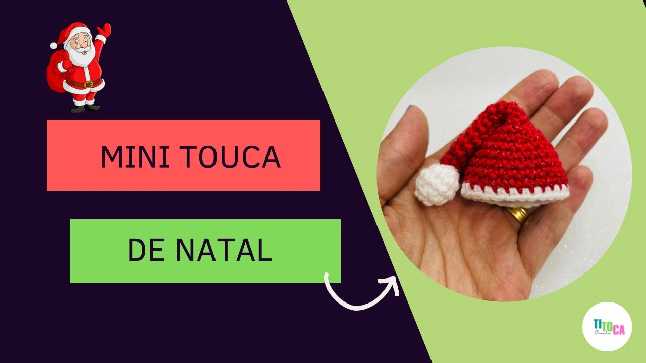 Mini touca de natal em croche |amigurumi| croche de natal