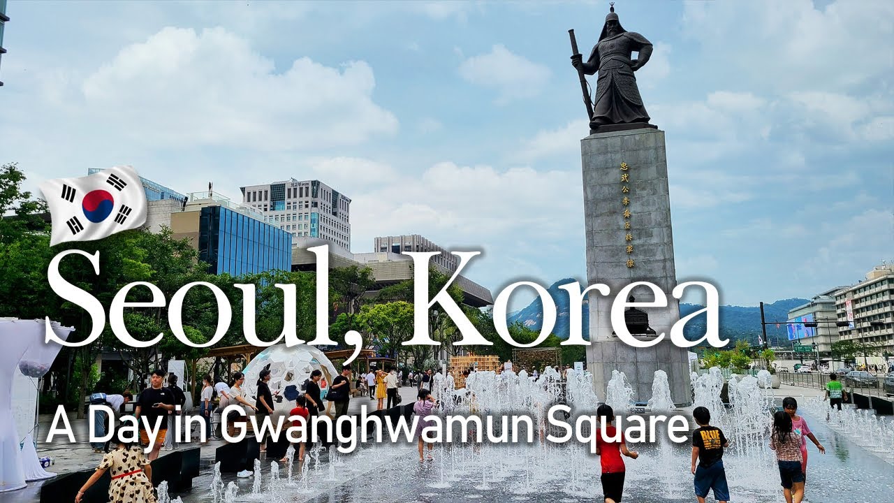 Virtual Walking Tour: Gwanghwamun Square, Seoul, 2023