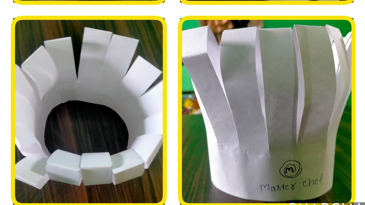 How to make master chef cap/how to make master Chet hat with paper/hat diy