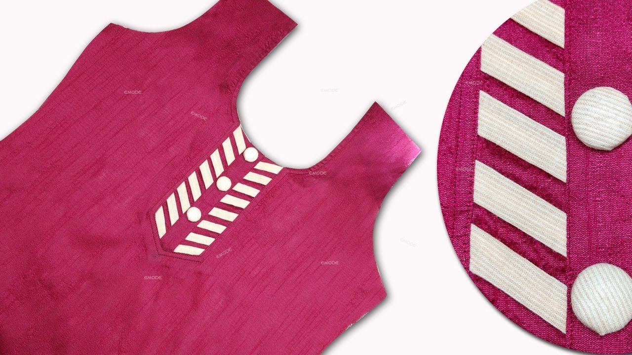 Neck design cutting and stitching in Hindi/Kurti neck designs EMODE
