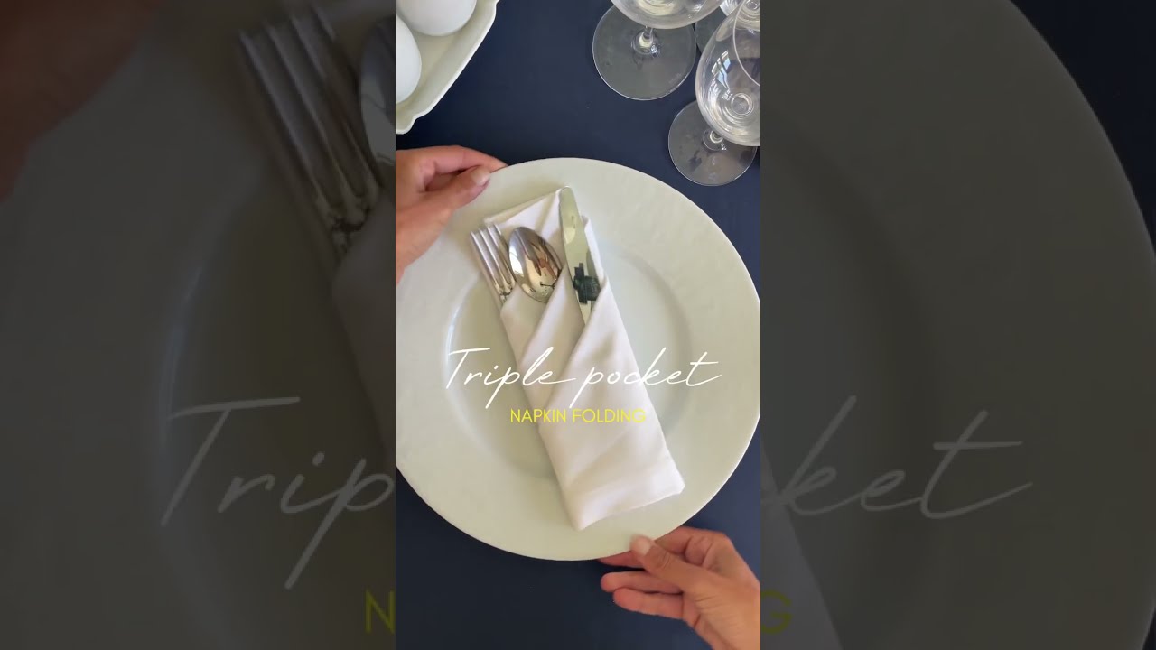 ✨triple pocket napkin fold ✨