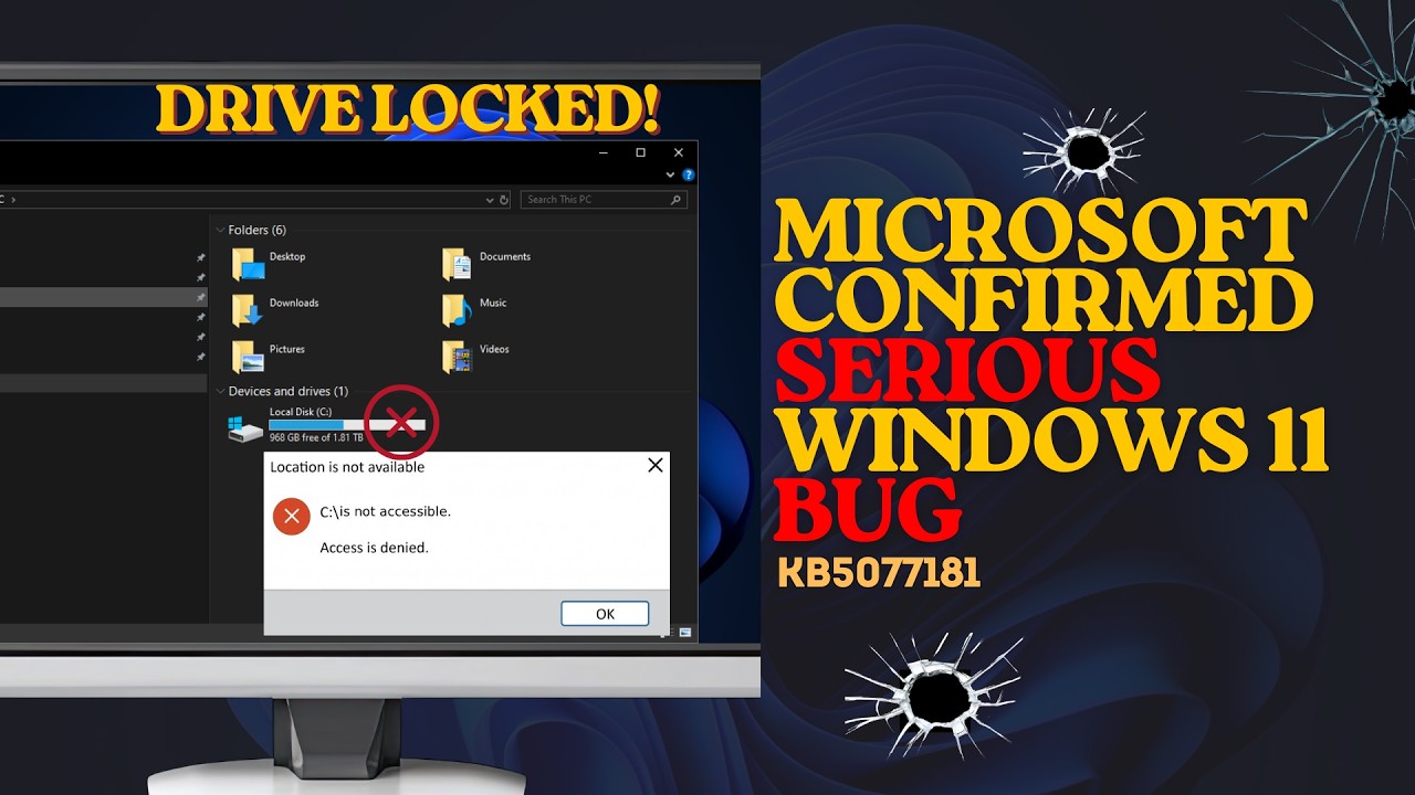 Компания Microsoft подтвердила наличие серьезной ошибки в Windows 11.