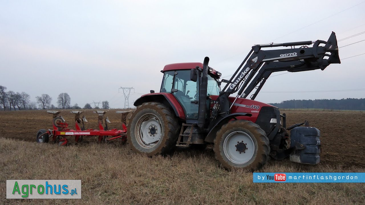 Orka jesienna Case 110 MX Maxxum + Agrolux MRT 498 AX plowing