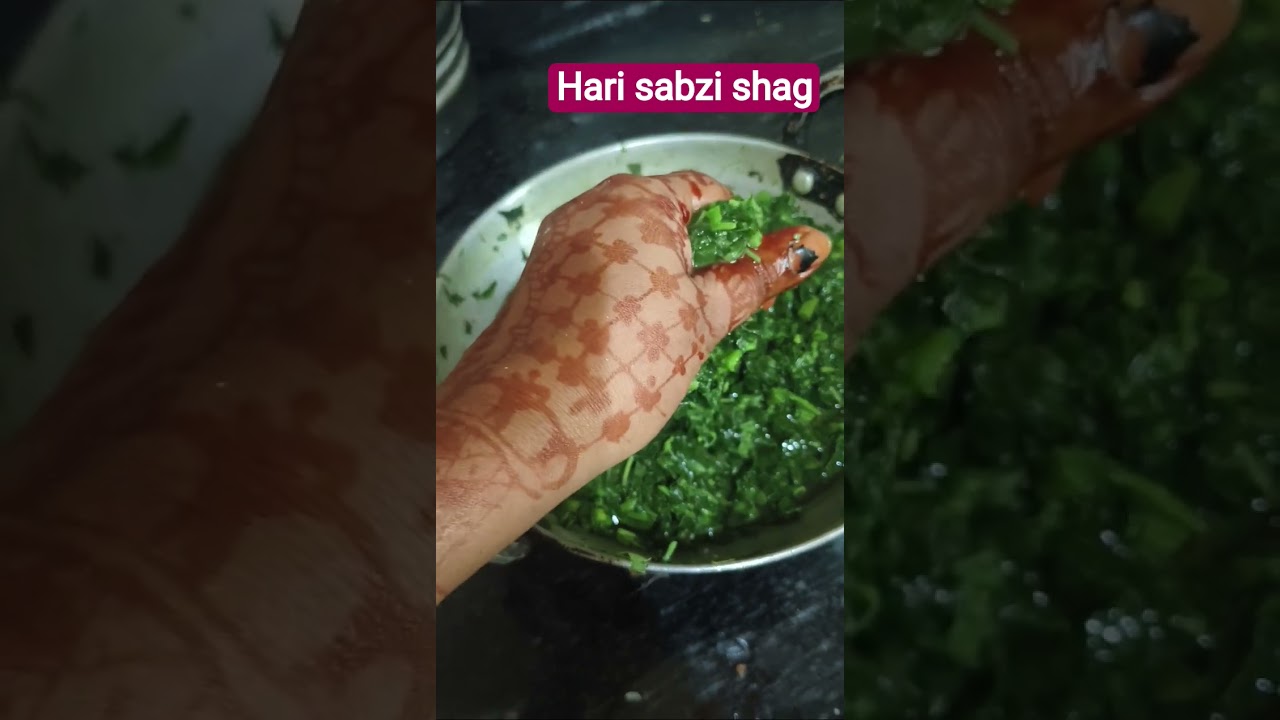hari sabzi shag #short #video #cooking