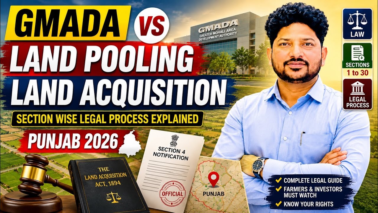 Land Pooling Ya Land Acquisition? Full Truth Explained | GMADA Punjab Section Wise Legal Guide