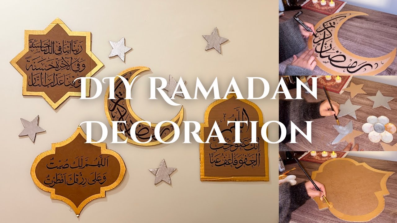 DIY Ramadan Wall Decoration | Easy Arabic Calligraphy Dua Art, Step By Step